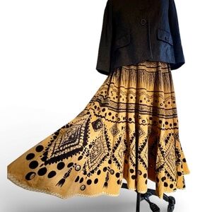 Tribal Embellished Circle Skirt
